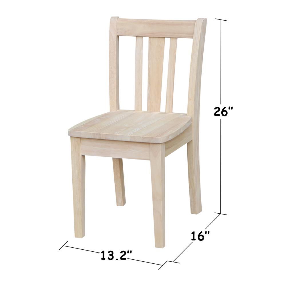 Set of Two San Remo Juvenile Chairs, Unfinished