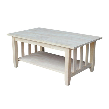 Mission Tall Coffee Table , Unfinished