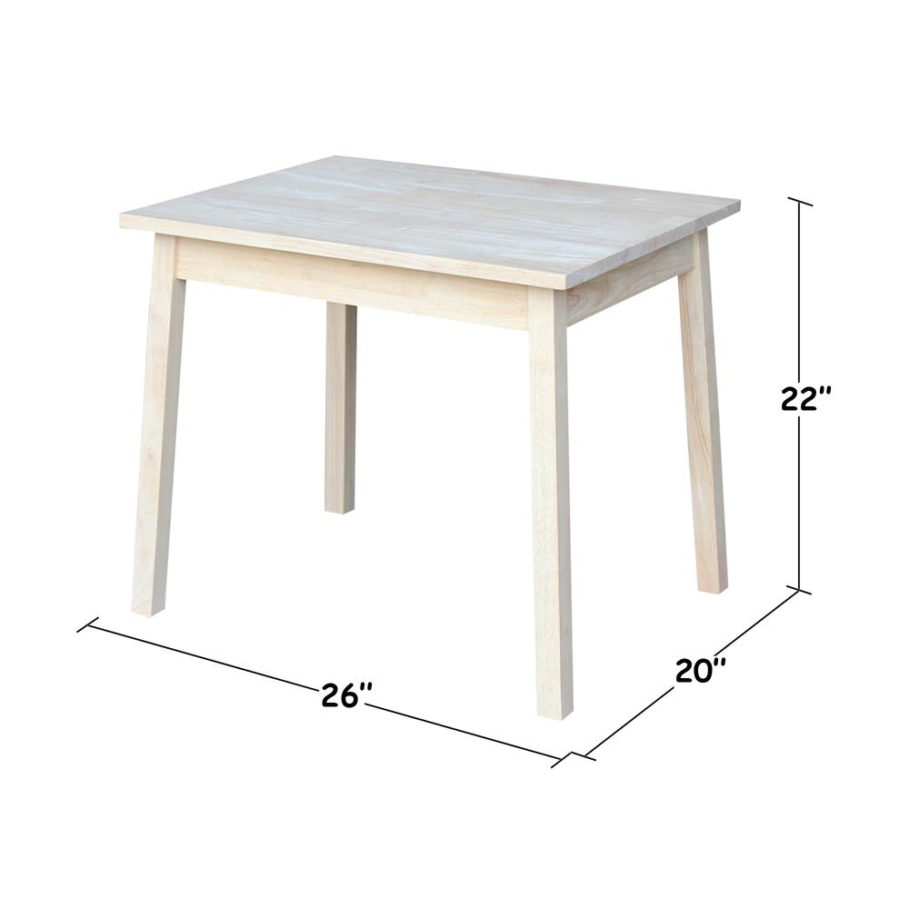 Child's Table, Unfinished