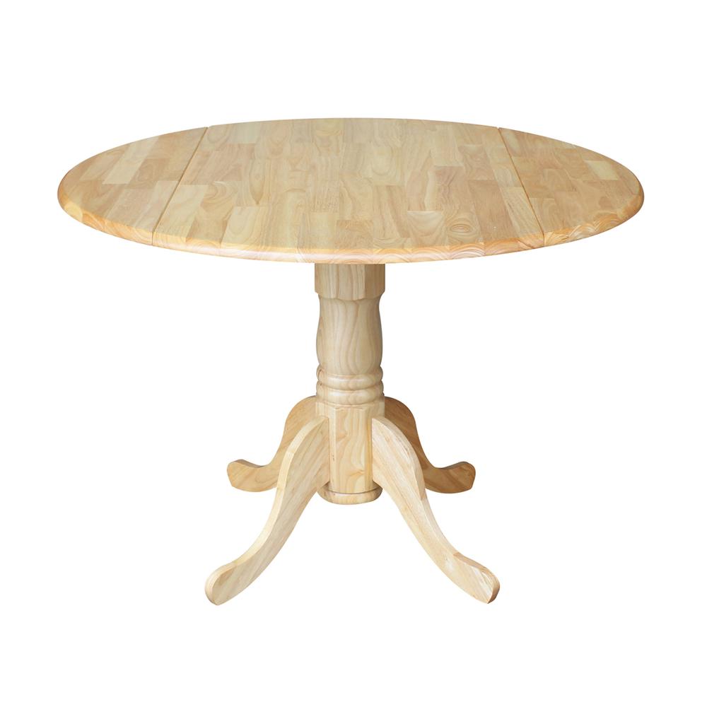 42 in. Dual Drop Leaf Table with 2  Ladder Back Dining Chairs