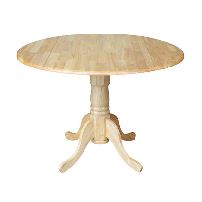 42 in. Dual Drop Leaf Table with 2  Ladder Back Dining Chairs