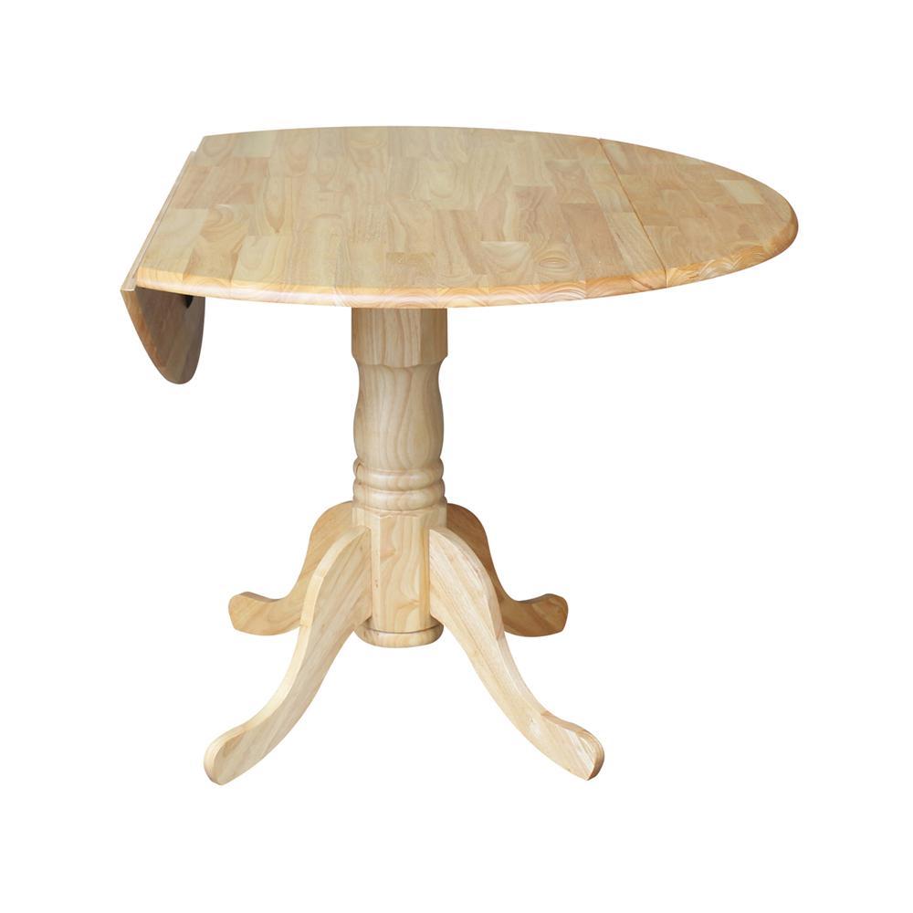 42 in. Dual Drop Leaf Table with 4 Ladder Back Dining Chairs