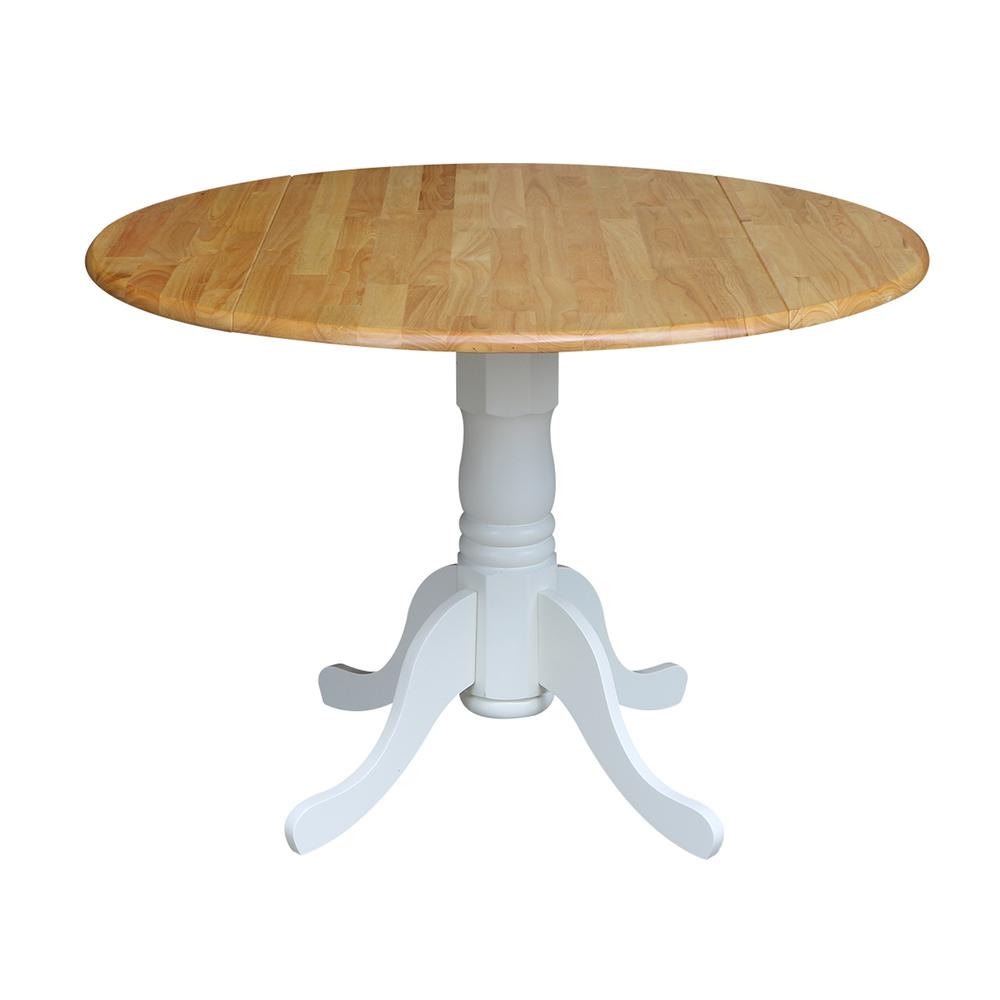 42 in. Dual Drop Leaf Table with 2  Ladder Back Dining Chairs