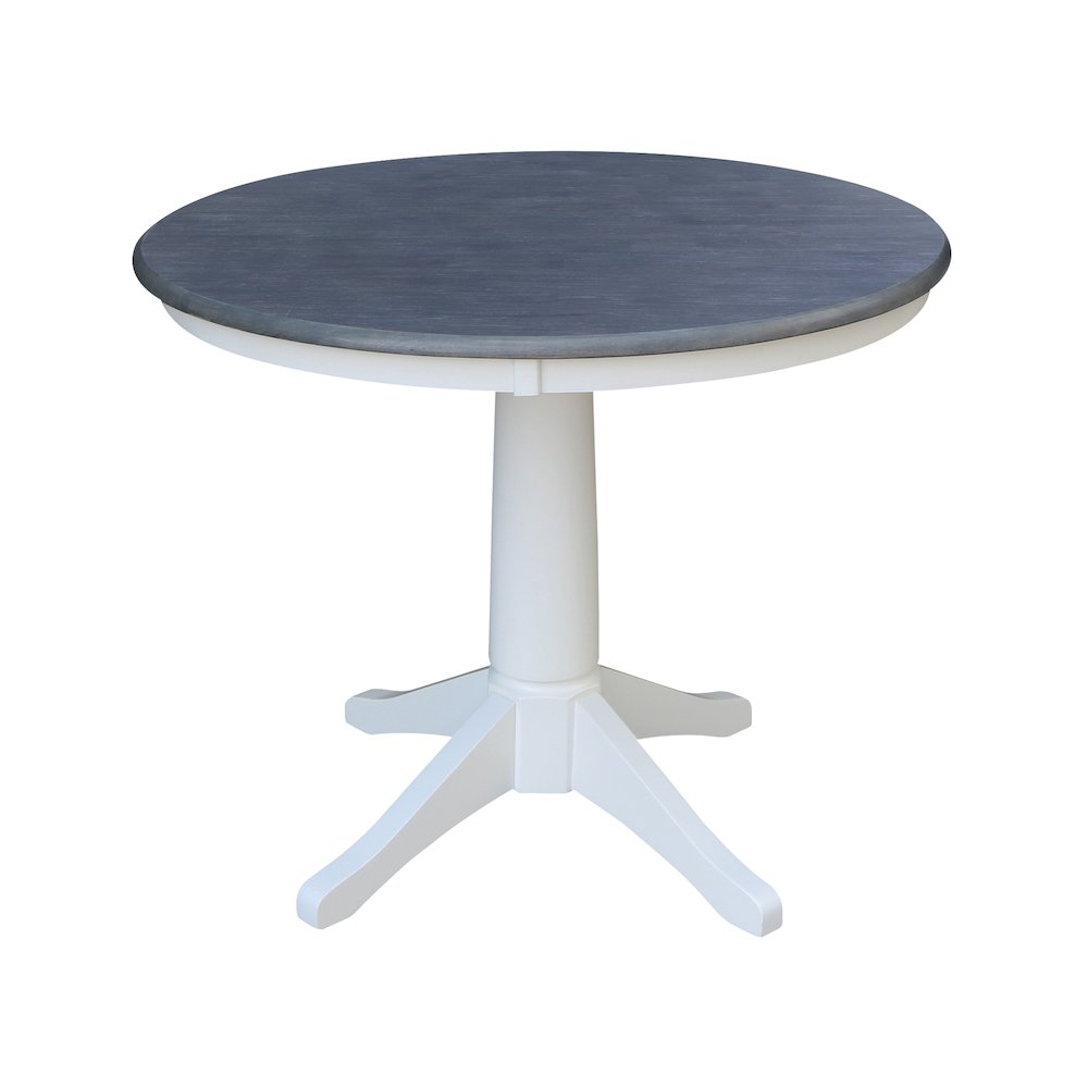 36 in Round Top Pedestal Dining Table with 4 Dining Chairs - 5 Piece Set