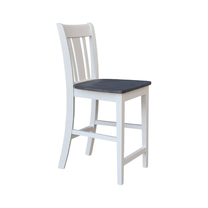 36 in Round Top Pedestal Counter Height Dining Table with 4 Stools - 5 Piece Set