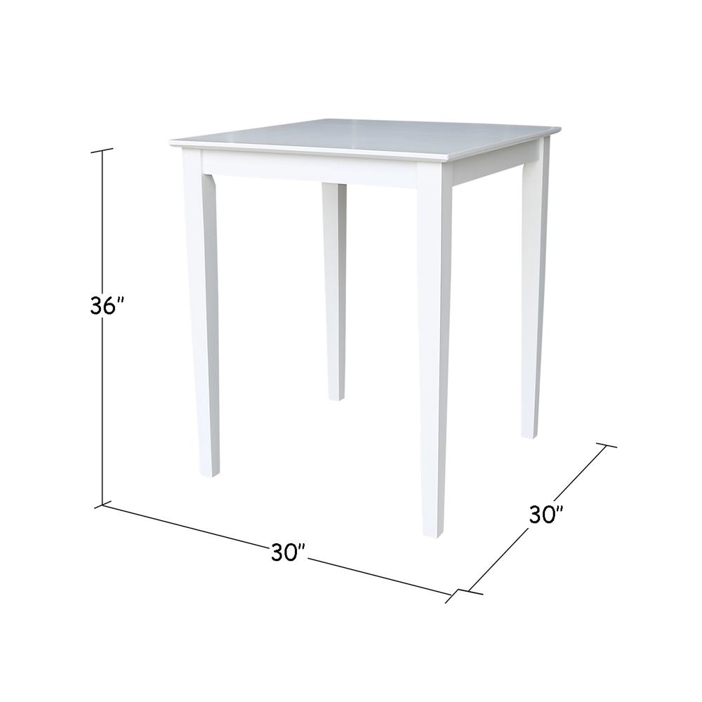 Solid Wood Top Table - Counter Height