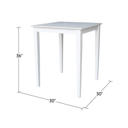 Solid Wood Top Table - Counter Height