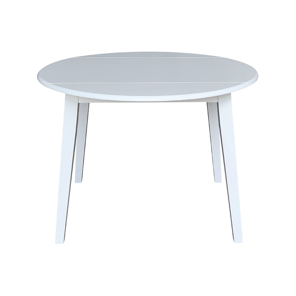 Set of 5 pcs - 42" Round Dual Drop Leaf Table with 4 RTA chairs