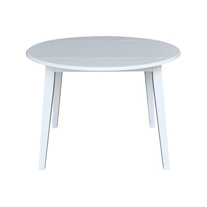 Set of 5 pcs - 42" Round Dual Drop Leaf Table with 4 RTA chairs