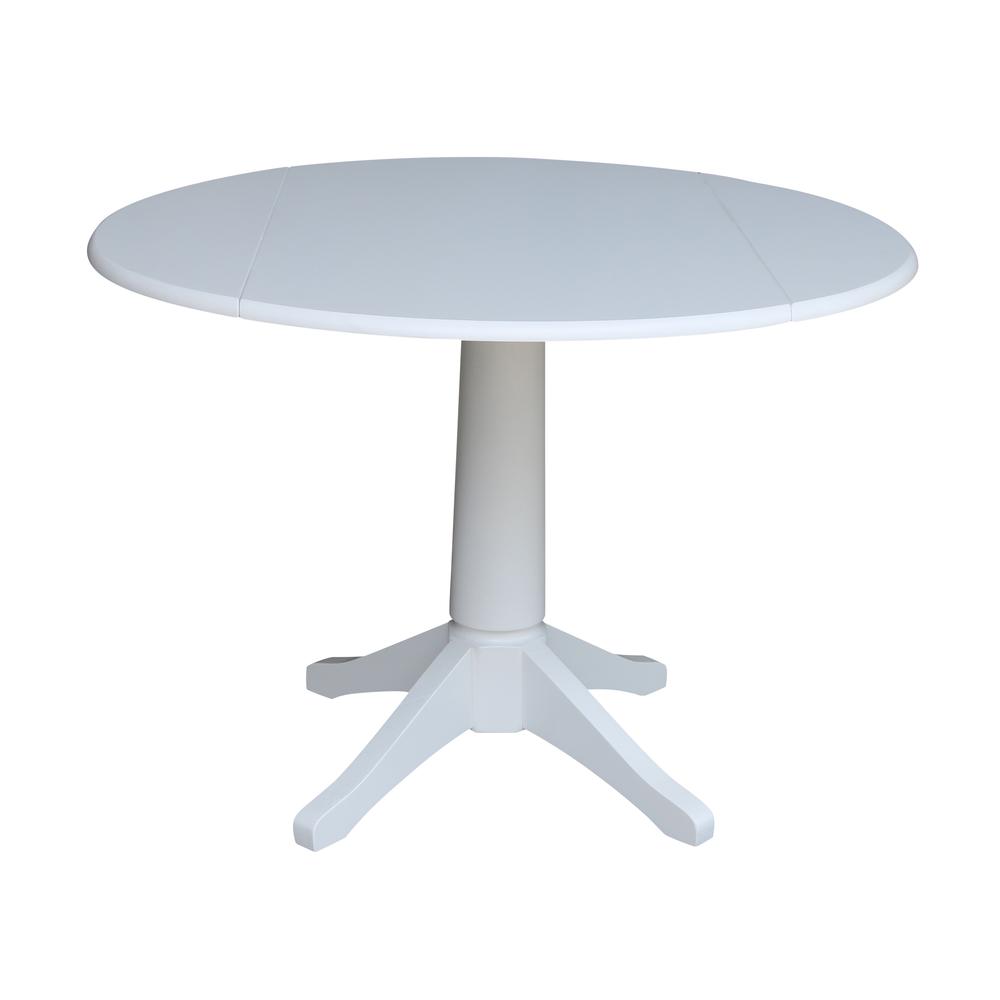 42 In Round dual drop Leaf Pedestal Table - 30.3 "H