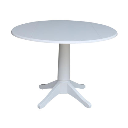 42 In Round dual drop Leaf Pedestal Table - 30.3 "H