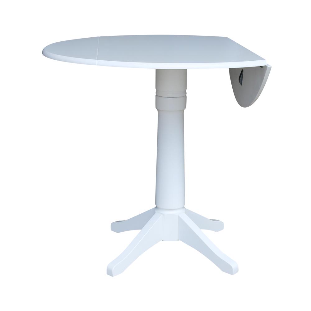 42 In Round dual drop Leaf Pedestal Table - 30.3 "H