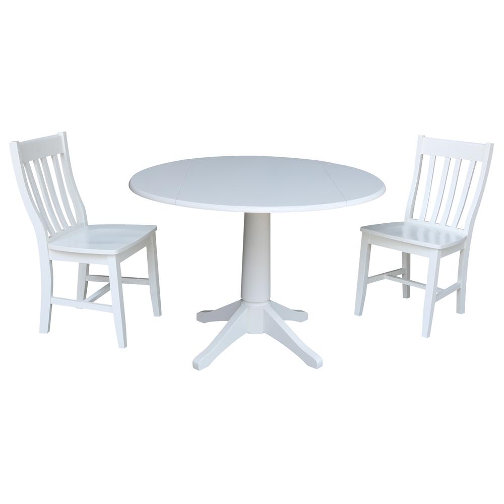 42 In Round dual drop Leaf Pedestal Table - 30.3 "H