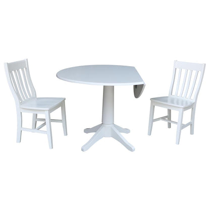 42 In Round dual drop Leaf Pedestal Table - 30.3 "H