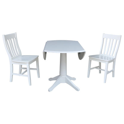 42 In Round dual drop Leaf Pedestal Table - 30.3 "H