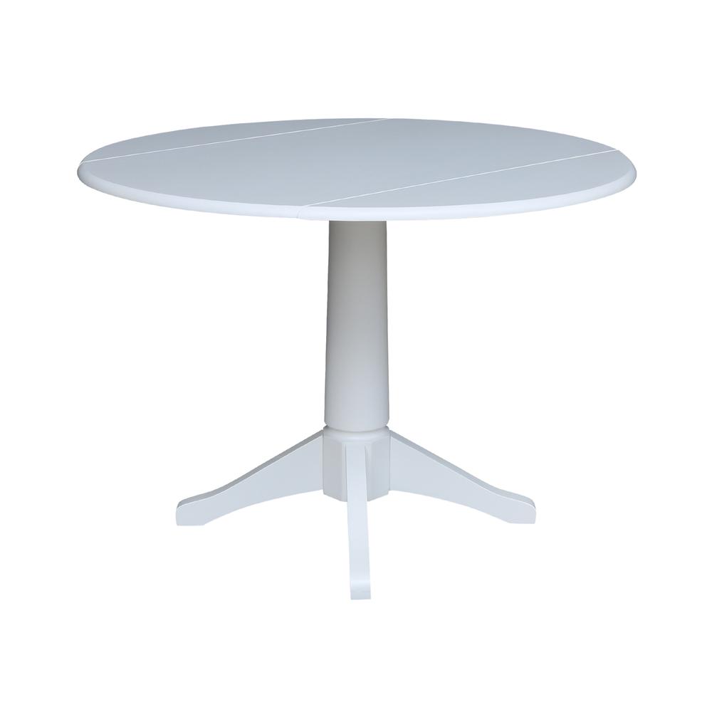 42 In Round dual drop Leaf Pedestal Table - 30.3 "H