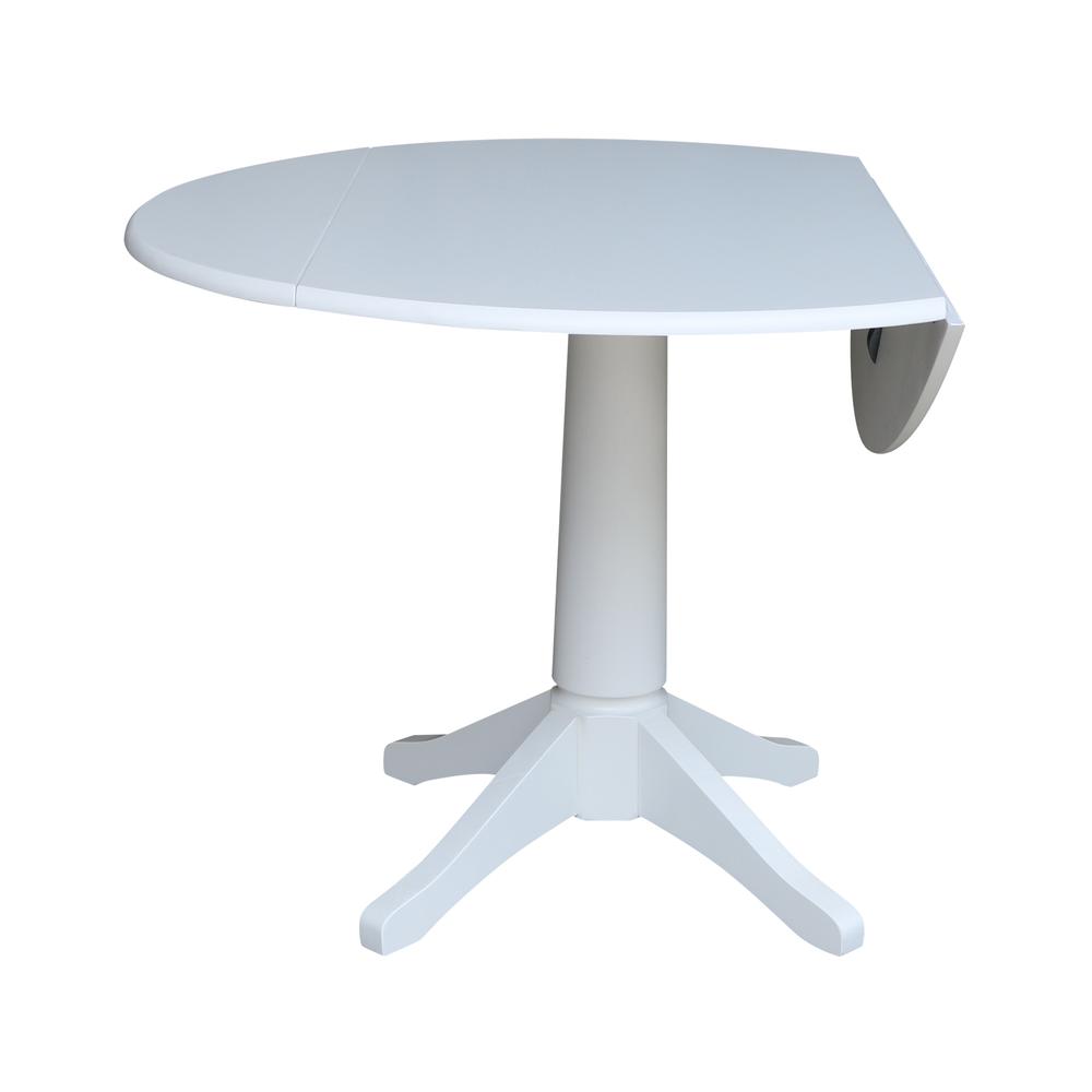 42 In Round dual drop Leaf Pedestal Table - 30.3 "H