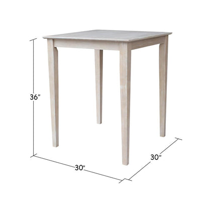 Solid Wood Top Table - Counter Height