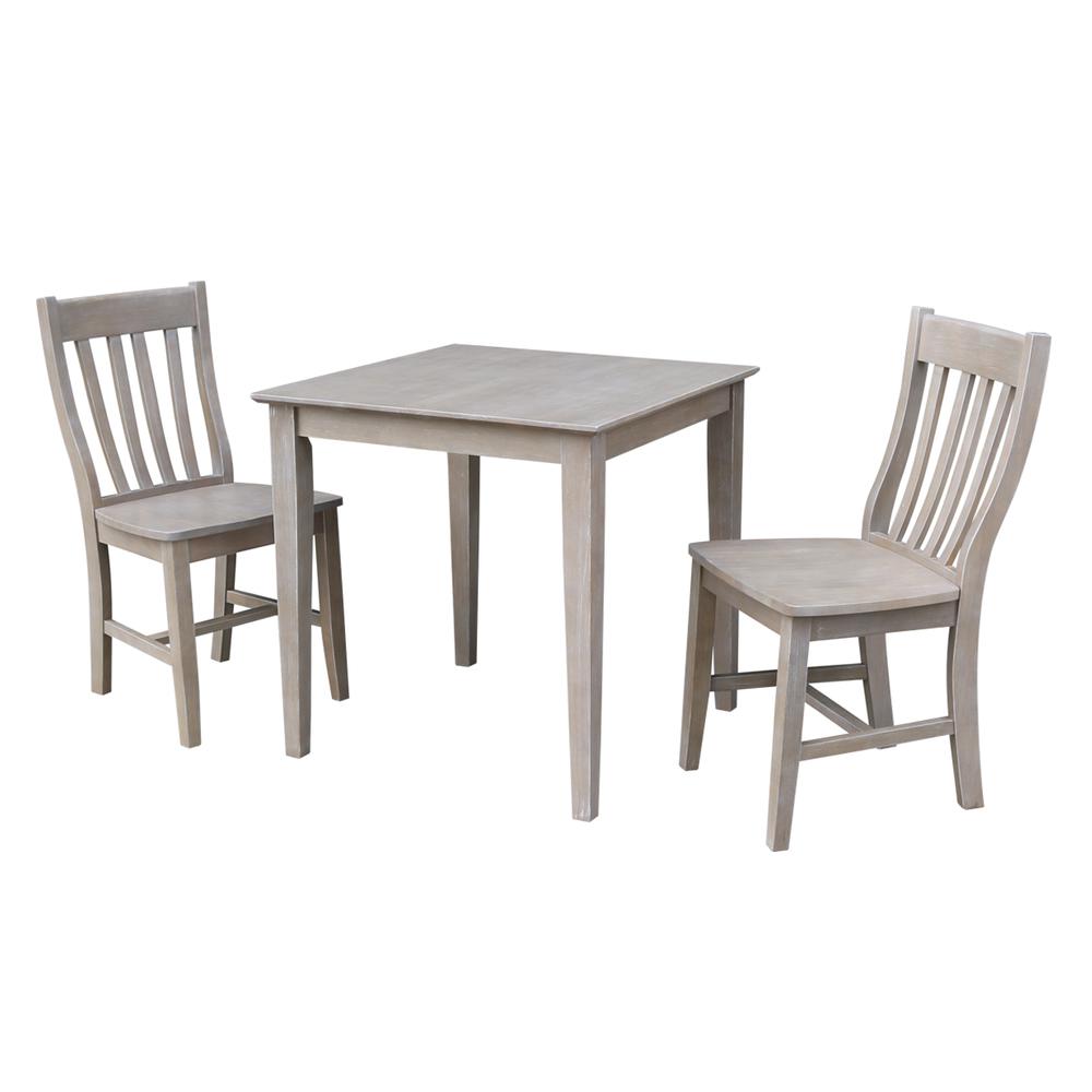 30X30 Dining Table With 2 Cafe Chairs