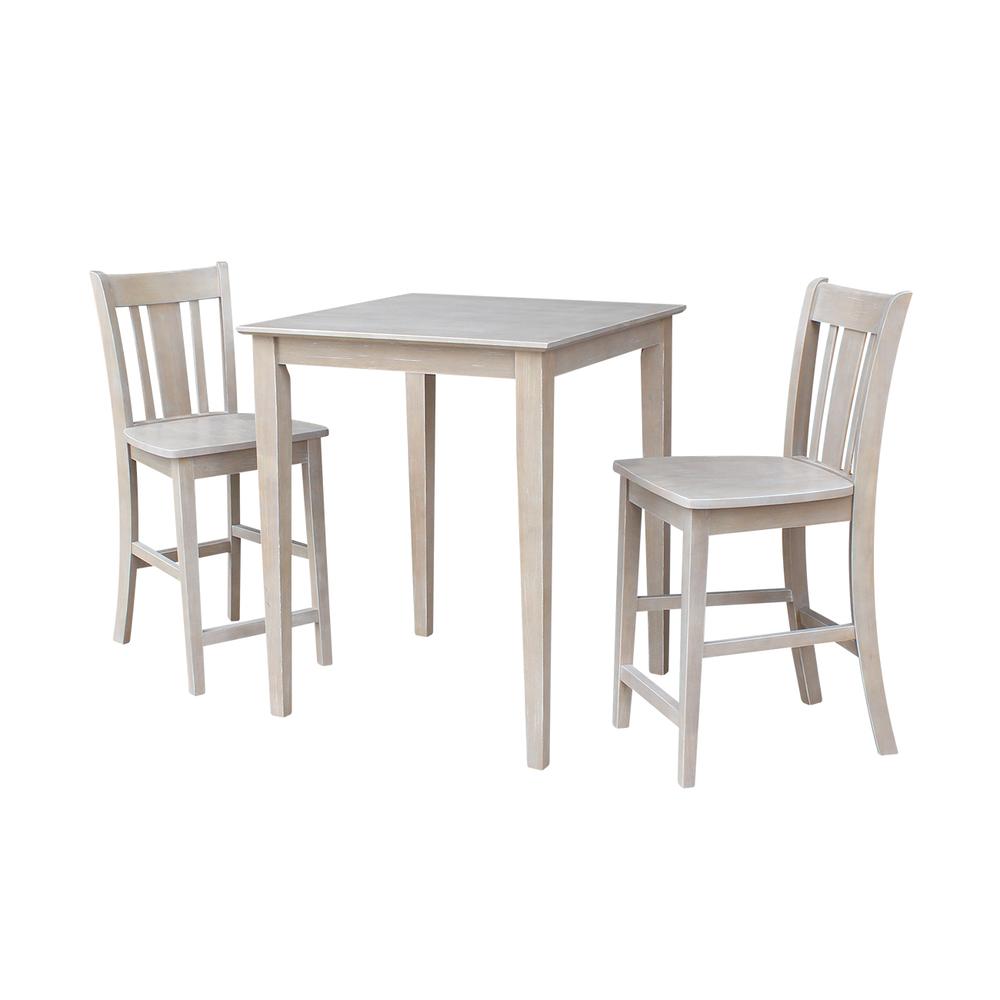 30X30 Counter Height Table With 2 San Remo Stools