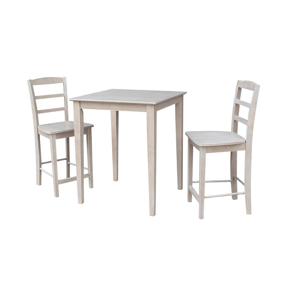 30X30 Counter Height Table With 2 Madrid Stools