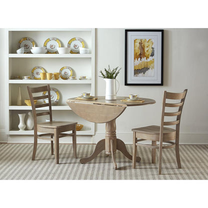 42" Dual Drop Leaf Table With 2 Emily Side Chairs