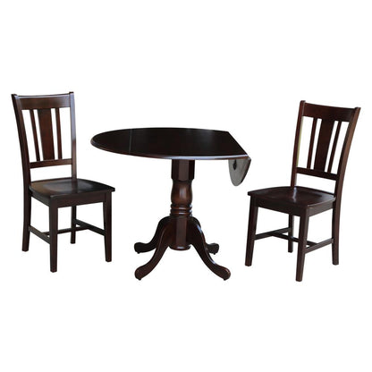 42" Dual Drop Leaf Table With 2 San Remo Chairs