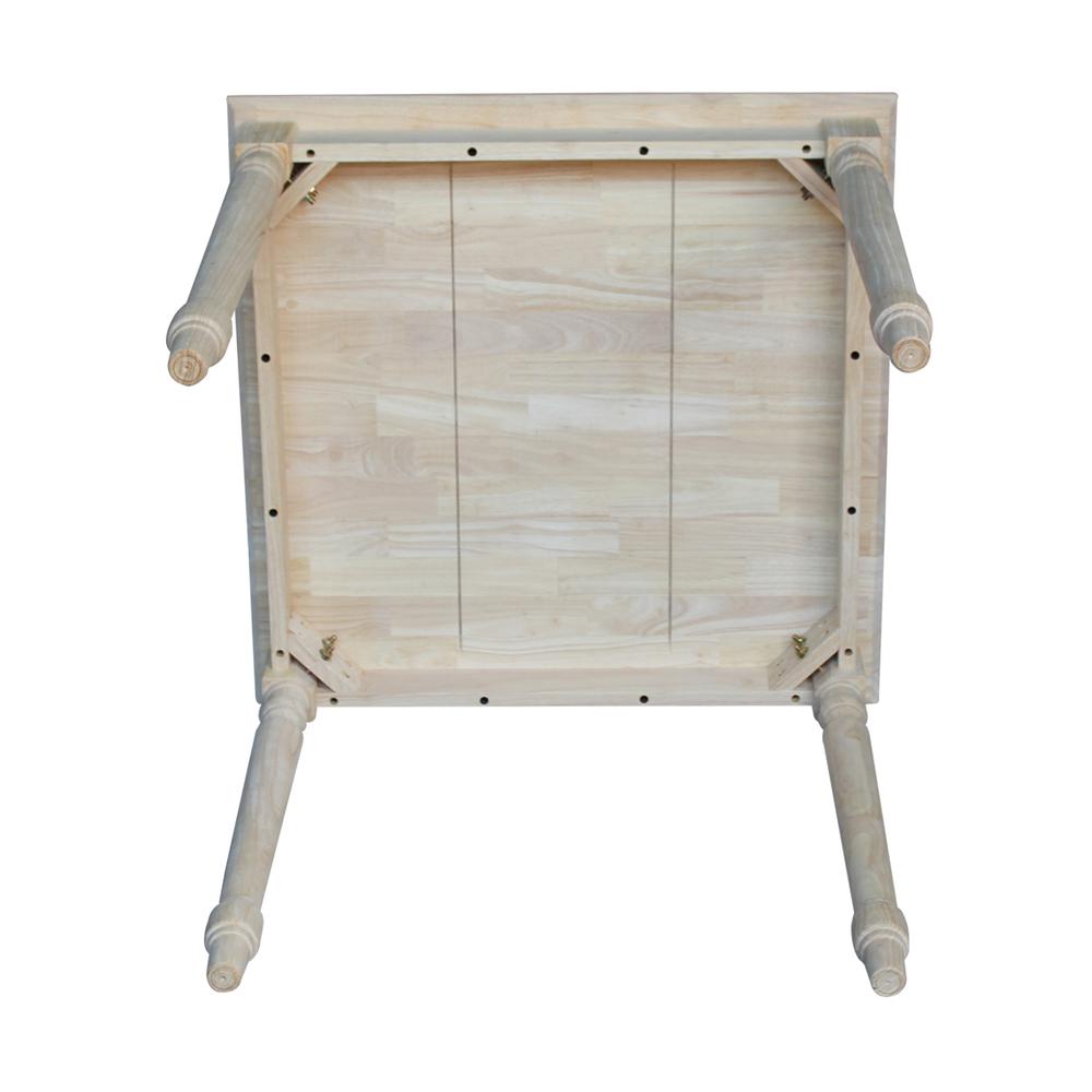 Solid Wood Top Table - Turned Legs