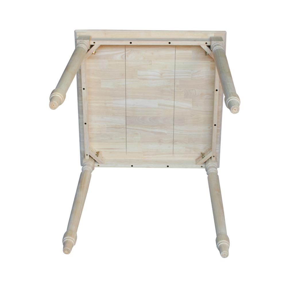 Solid Wood Top Table - Turned Legs