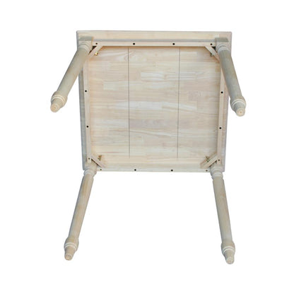Solid Wood Top Table - Turned Legs