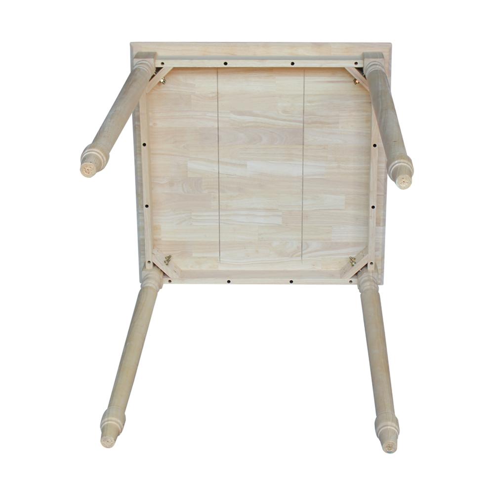 Solid Wood Top Table - Turned Legs