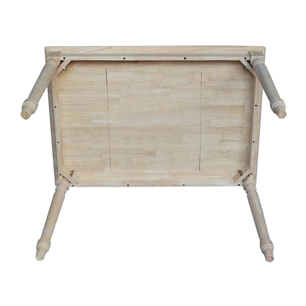 Solid Wood Top Table - Turned Legs