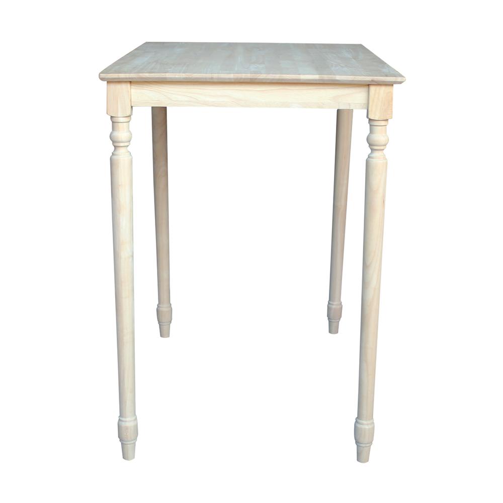 Solid Wood Top Table - Turned Legs