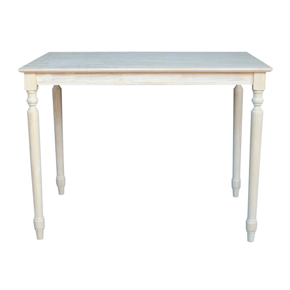 Solid Wood Top Table - Turned Legs