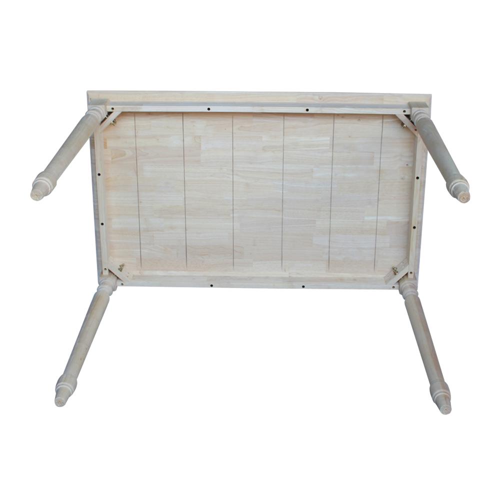 Solid Wood Top Table - Turned Legs