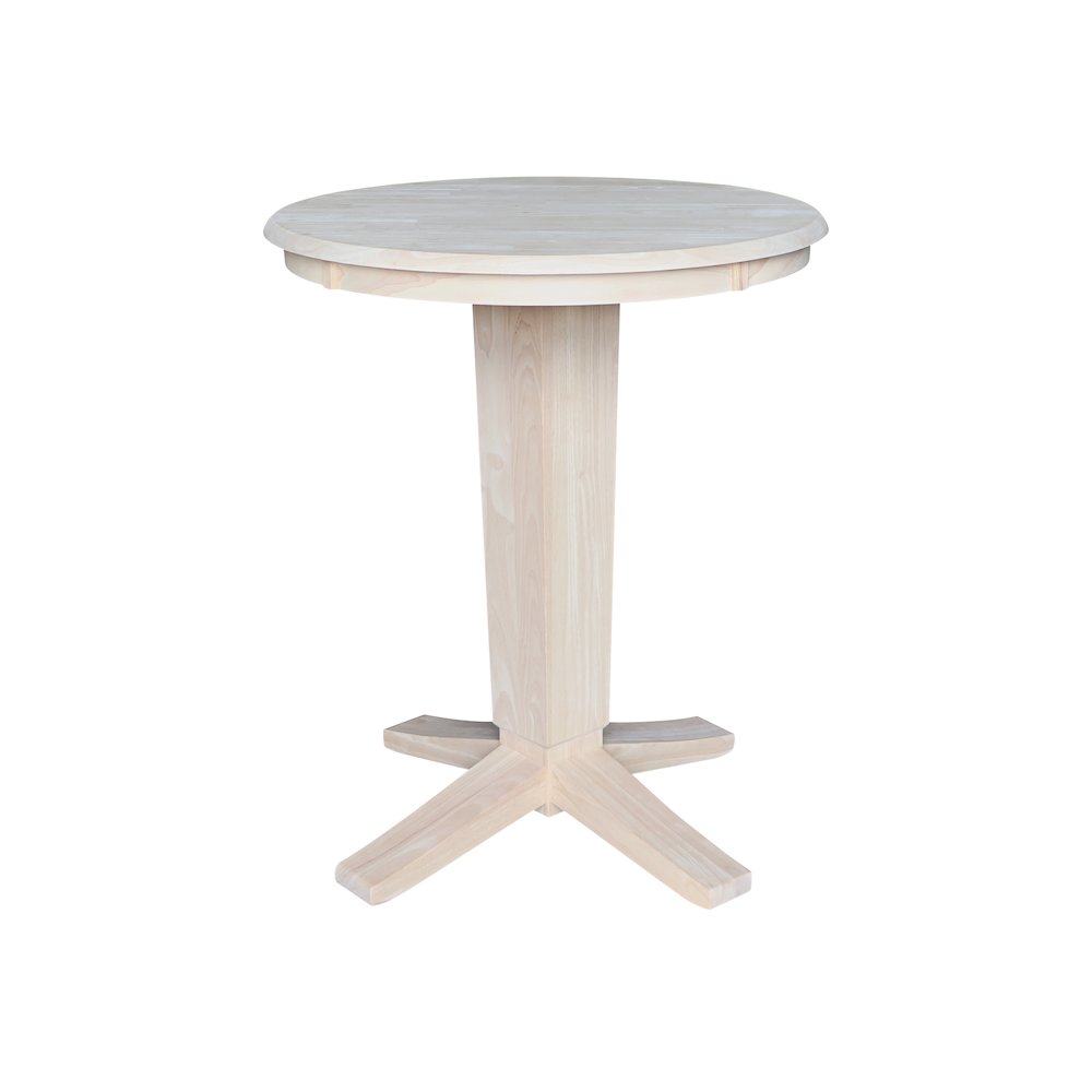 30 in Round Top Counter Height Dining Table with 2 Stools - 3 Piece Set