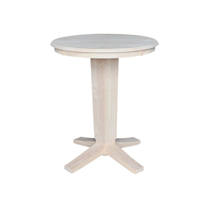 30 in Round Top Counter Height Dining Table with 2 Stools - 3 Piece Set