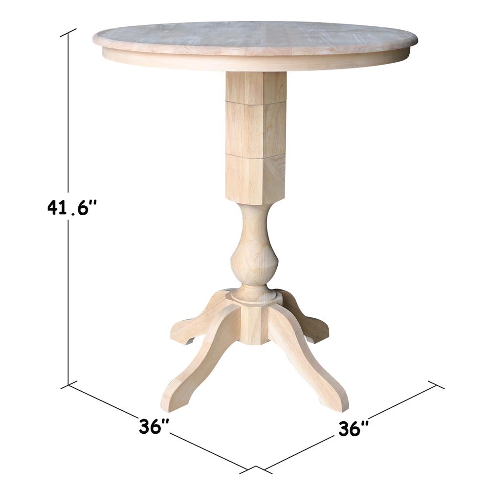 36" Round Top Pedestal Table - 34.9"H