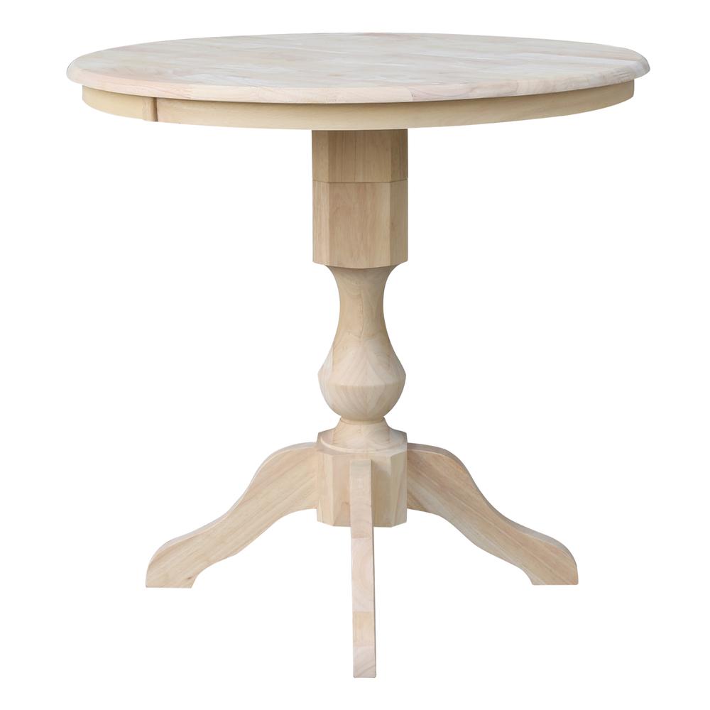 36" Round Top Pedestal Table - 34.9"H