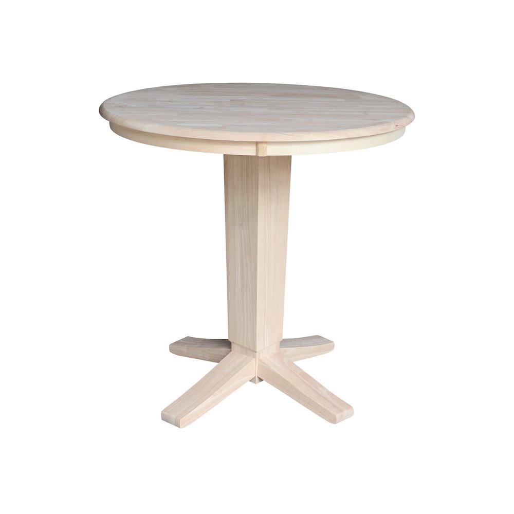 36 in Round Top Counter Height Dining Table with 2 Stools - 3 Piece Set