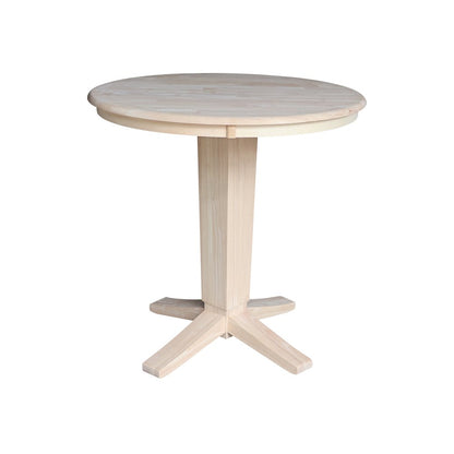 36 in Round Top Counter Height Dining Table with 2 Stools - 3 Piece Set