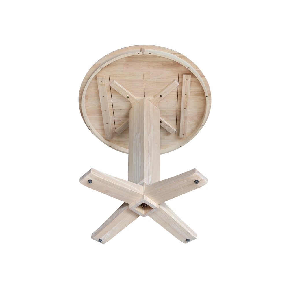 36 in Round Top Counter Height Dining Table with 2 Stools - 3 Piece Set