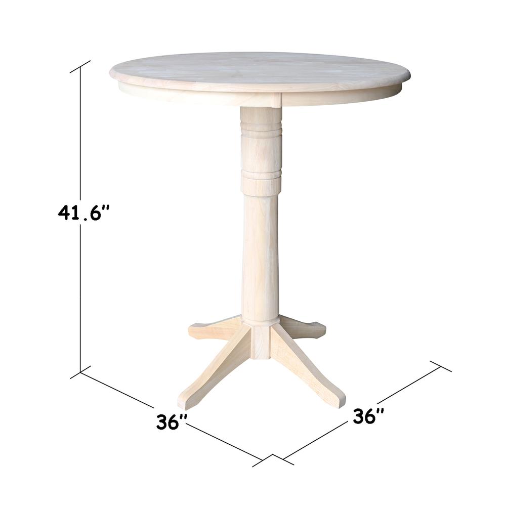 36" Round Top Pedestal Table - 28.9"H