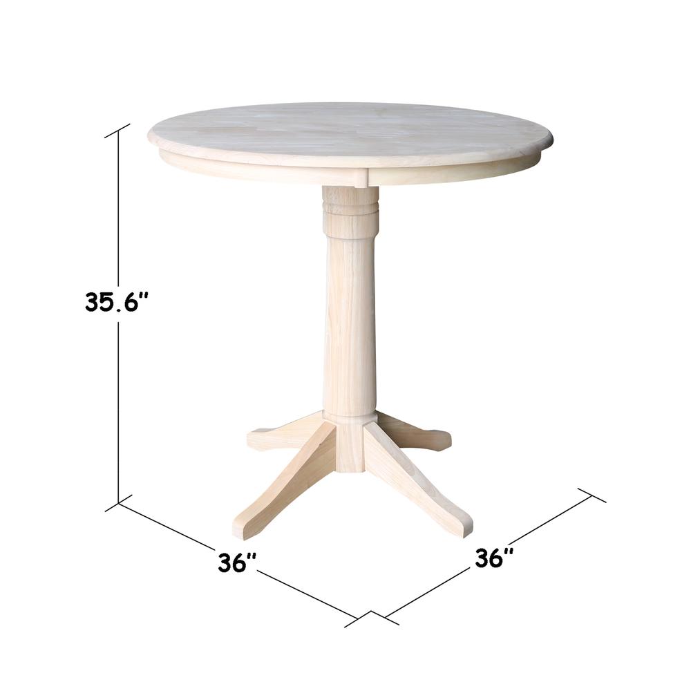 36" Round Top Pedestal Table - 28.9"H