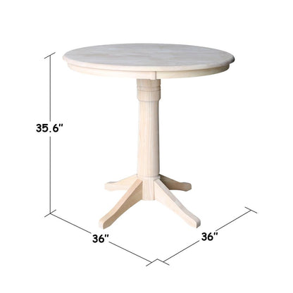36" Round Top Pedestal Table - 28.9"H