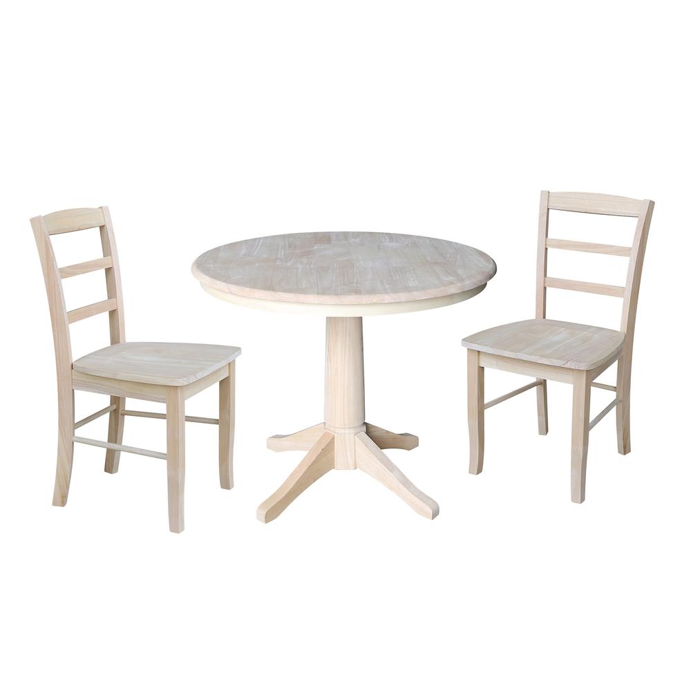 36" Round Top Pedestal Table - 28.9"H