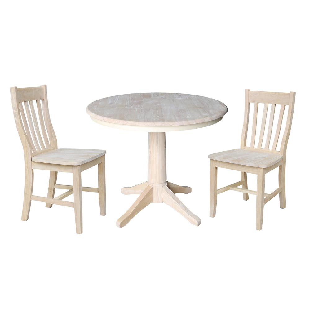 36" Round Top Pedestal Table - 28.9"H