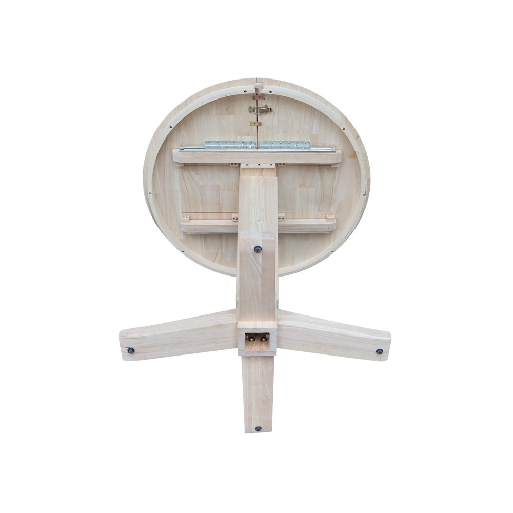 36 in Round Counter Height Dining Table with 12 in Leaf and 2 Stools - 3 Pcs Set