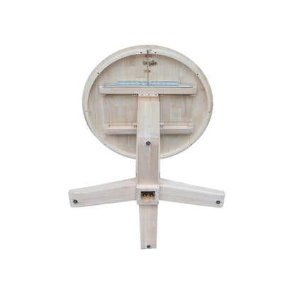 36 in Round Counter Height Dining Table with 12 in Leaf and 2 Stools - 3 Pcs Set