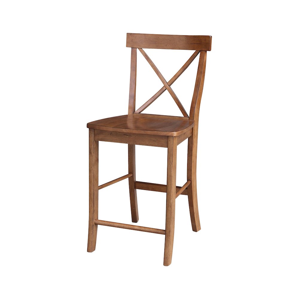 30 in Round Top Counter Height Dining Table with 2 Stools - 3 Piece Set